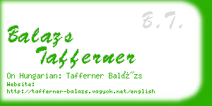 balazs tafferner business card